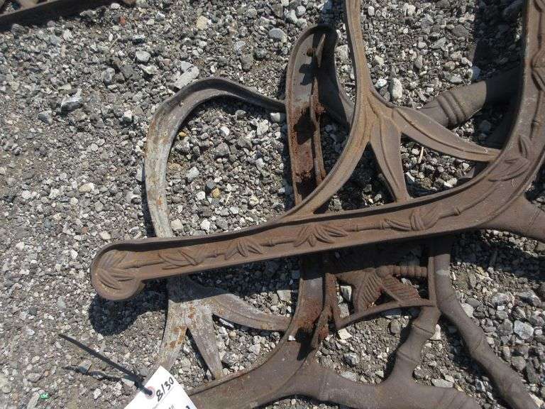 Cast Iron Outdoor Bench Pieces Albrecht Auction Service