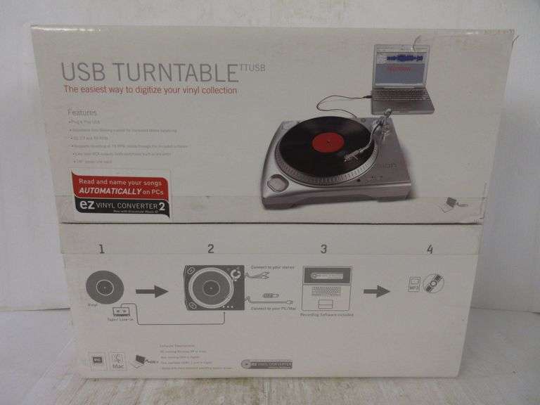 Ion USB Turntable, TTUSB with EZ Vinyl Converter for Digitizing Vinyl