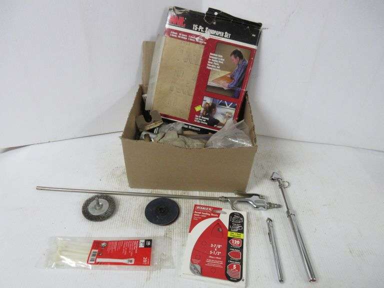 Various Air Fittings, Including (2) Tire Gauges, Air Blower, Various