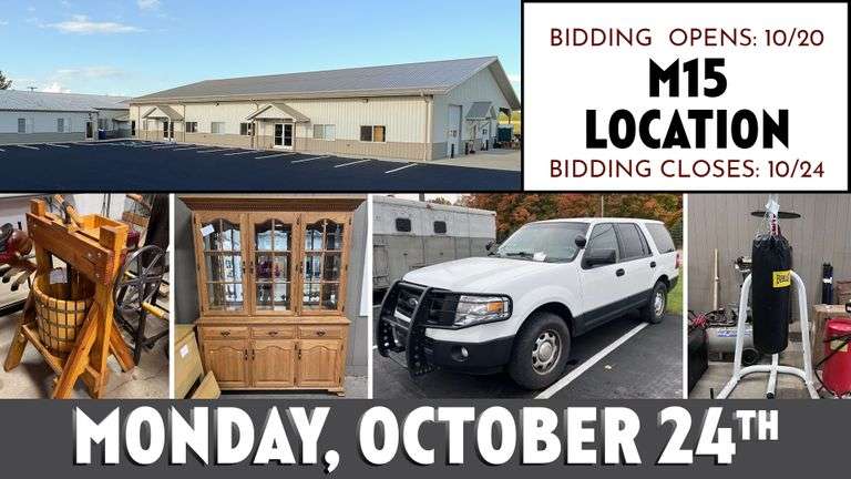 October 24th (Monday) M-15 Online Consignment