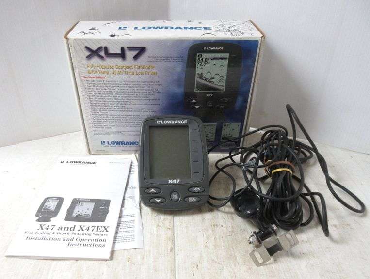 Lowrance X47 fish finder with instructions, good, works Albrecht