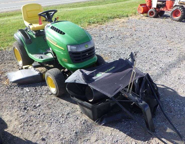 John Deere L130 riding mower, 48" cut, includes bagger, runs great