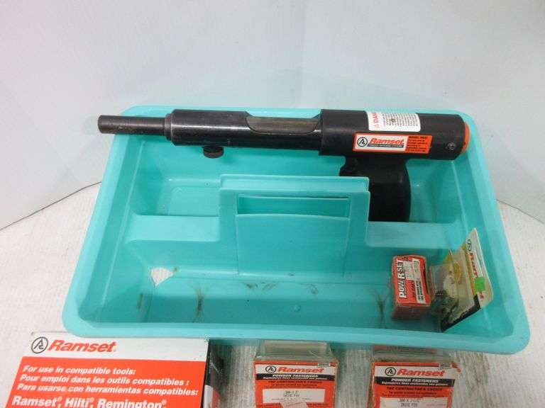 Ramset RS22 Power Fastener with partial boxes of No. 2 .22 cal. power
