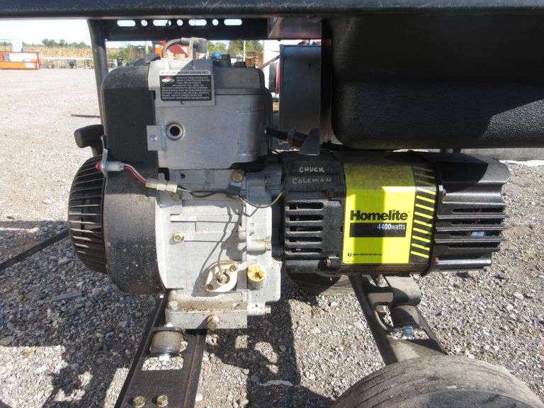 Homelite LR4400 generator, 8 HP, starts with starting fluid, will not