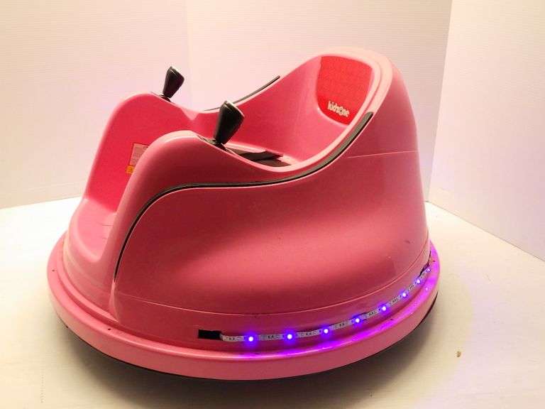 Pink kidzone 6V ride on bumper car, works, in good, used condition
