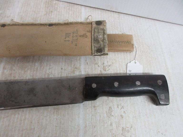 WWII US machete, 1942 legitimus Collins & Co., with sheat, 22" blade