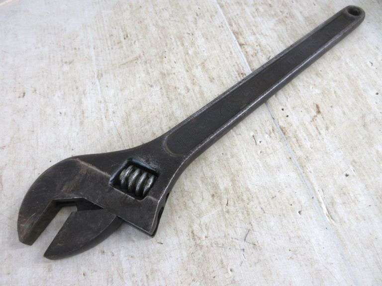 15" Proto adjustable wrench, made in USA, nice Albrecht Auction Service