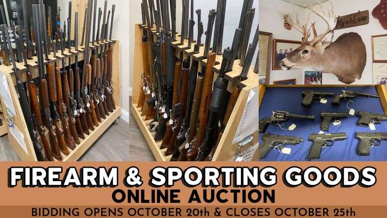 October 25th (Tuesday) Firearm and Sporting Goods Online Auction