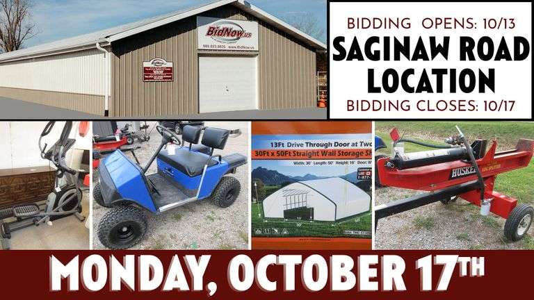 October 17th (Monday) Saginaw Road Online Consignment