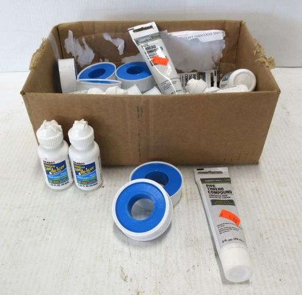 (10) White teflon pipe joint tape, (10) Lock deicer and lubricant, (10) Pipe thread compound
