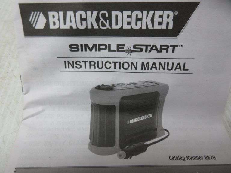 Black & Decker simple start vehicle battery booster, new in opened box