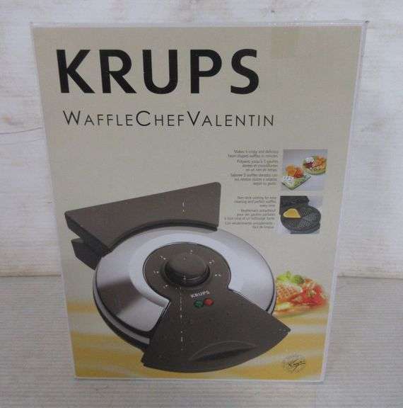 Krups Waffle Chef Valentin, makes five heart shaped waffles in minutes