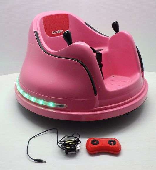 Pink kidzone 6V ride on bumper car, works, in good, used condition