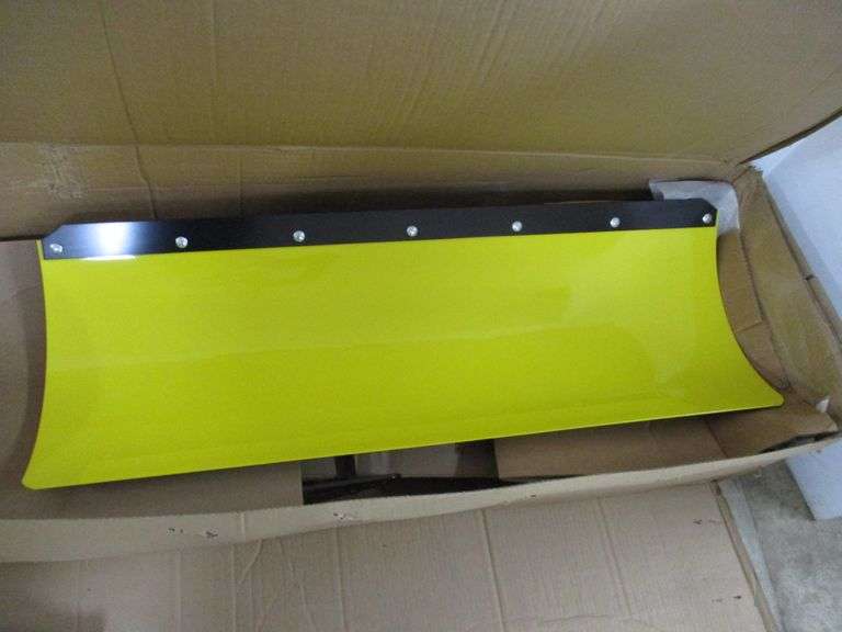 John Deere snow plow blade with chains, will fit X300/X500, new