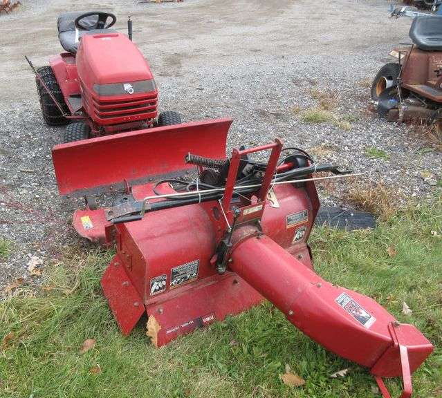 1994 Toro Wheel Horse 2646 with 42" mower deck, 42" snow plow, 42" blower, and tire chains
