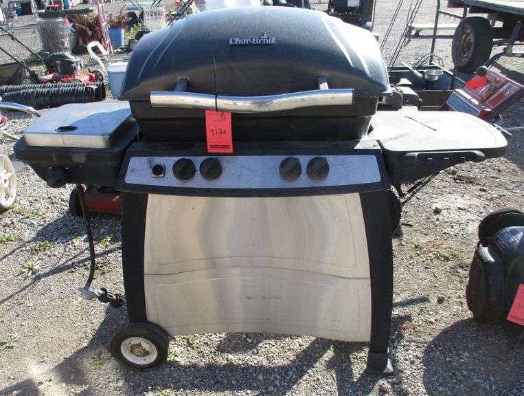 Charbroil 4burner gas grill with side burner, heavy duty grate, 28"W