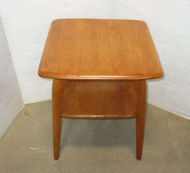 Beauchemin Bros. midcentury modern side table, approx. 21" x 21" x 24