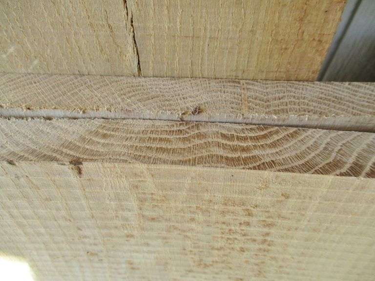 (8) Rough sawn oak lumber boards, 7" to 11"W x 55" to 76"L, approx. 28 board feet, nice and dry
