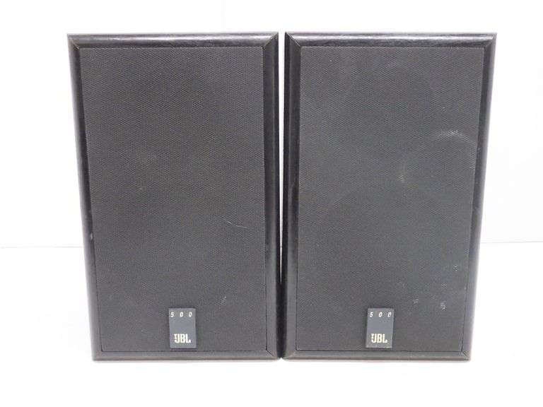 (2) JBL 500 bookshelf speakers, 120W, 8 Ohm, great, work, 11"H Albrecht Auction Service