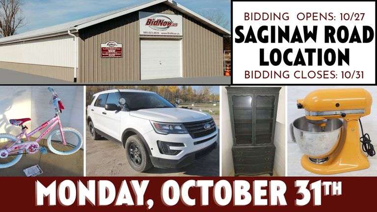 October 31st (Monday) Saginaw Road Online Consignment