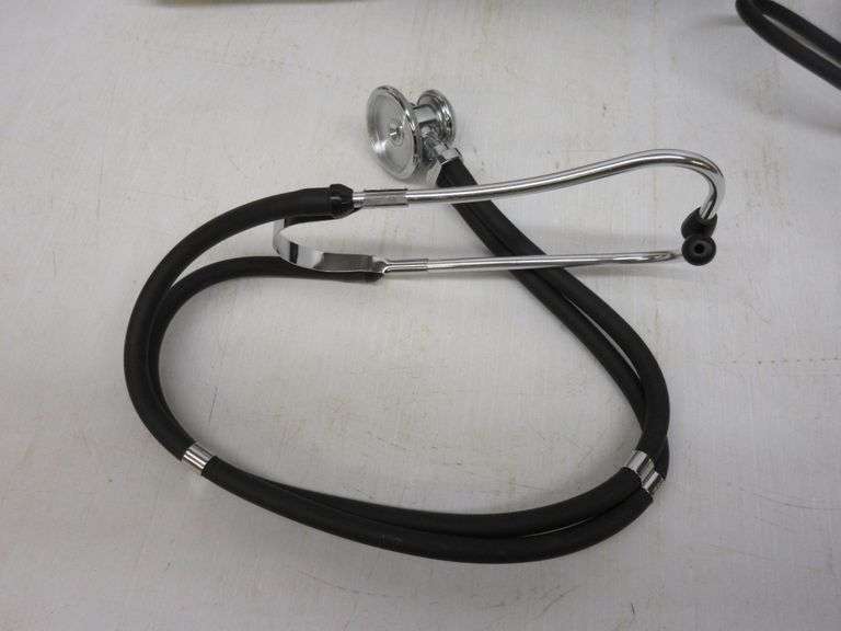 (2) Henry Schein "Sprague" Stethoscopes, and a Lumiscope blood pressure
