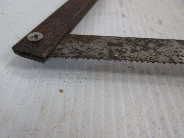 Metal saw with cast iron handle, Hacksaw, both older, nice Albrecht