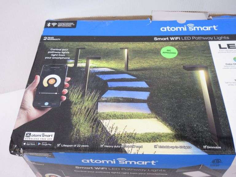 Atomi Smart WiFi LED pathway lights, new Albrecht Auction Service