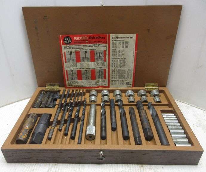 63Piece Ridgid extractor set, 25 lbs., used, good Albrecht Auction