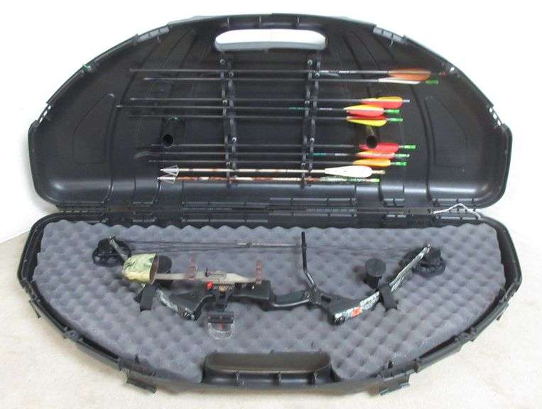 Browning Micro Midas 3 youth compound bow with accessories, arrows, and