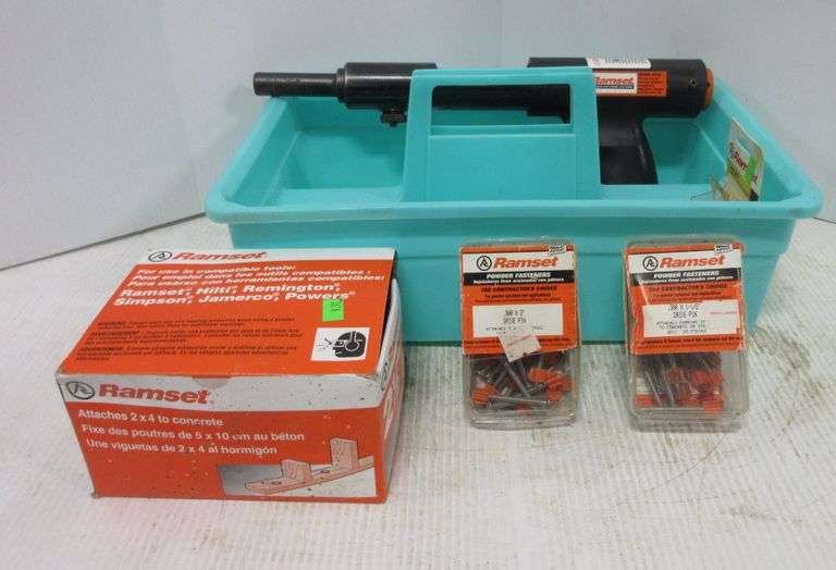 Ramset RS22 Power Fastener with partial boxes of No. 2 .22 cal. power