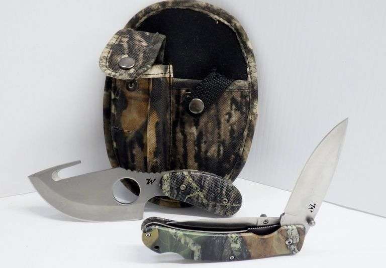 Winchester hunting knife set, includes a round skinner, and a 2blade