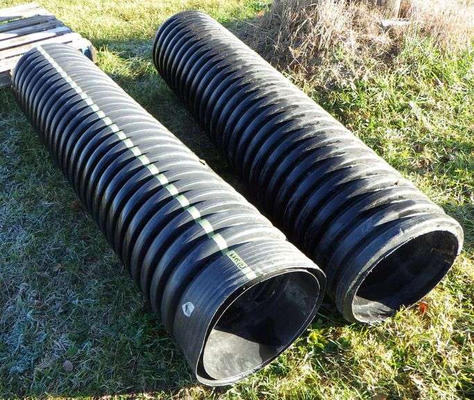 (2) Plastic culverts, 75" and 15"I.D, fair Albrecht Auction Service