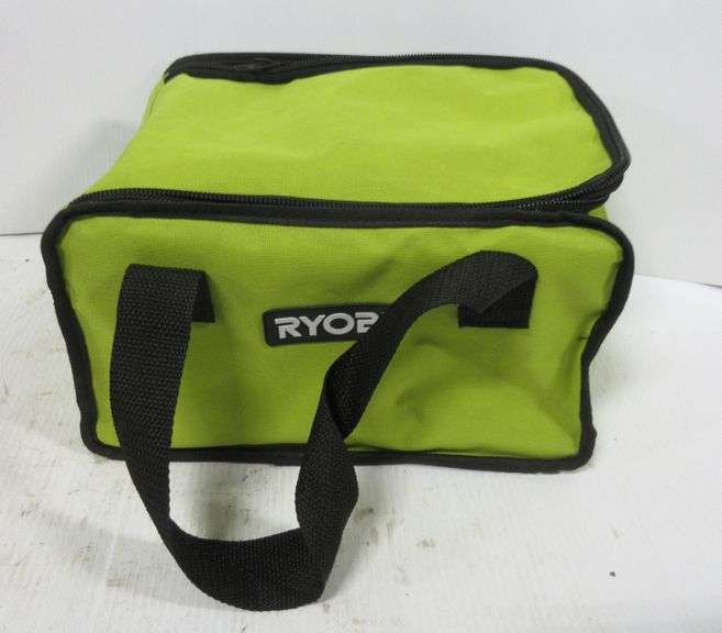 Two Ryobi canvas tool bags One 12"W x 9"D x 7"H, One 10"W x 7"D x 7