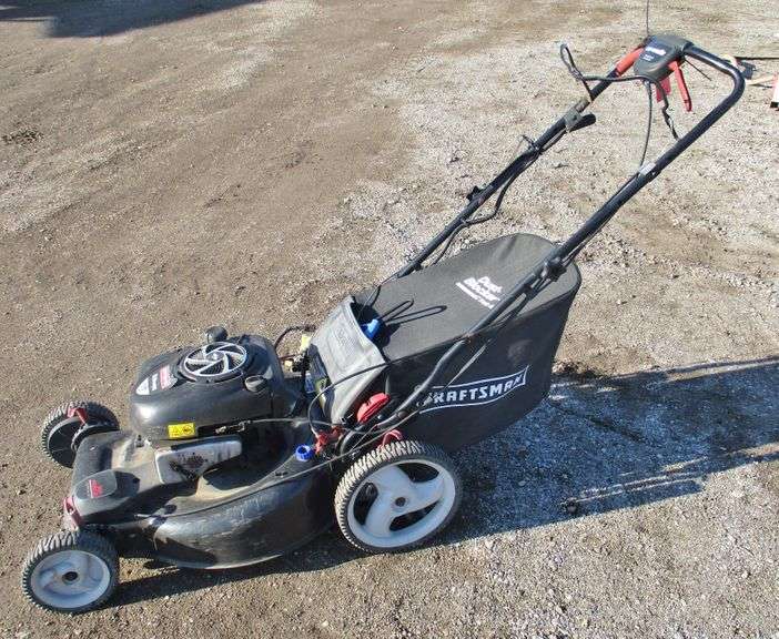 Craftsman bagger push mower, electric start, self propelled, ran when