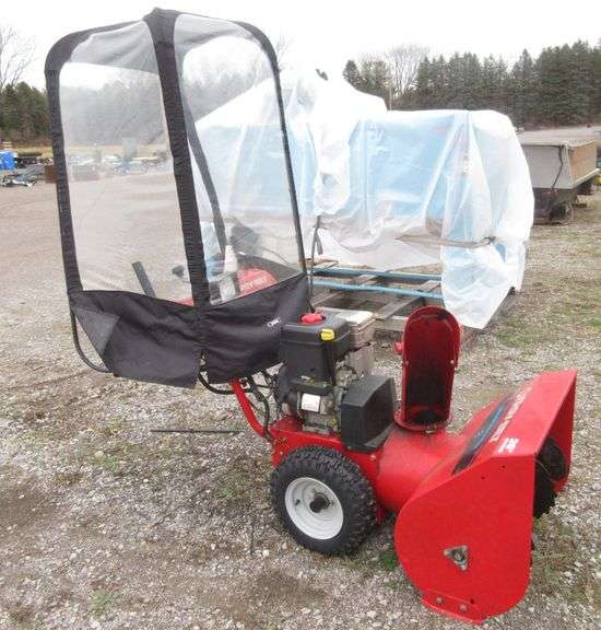 TroyBilt Snowblower, 26"W, electric start with cab Albrecht Auction