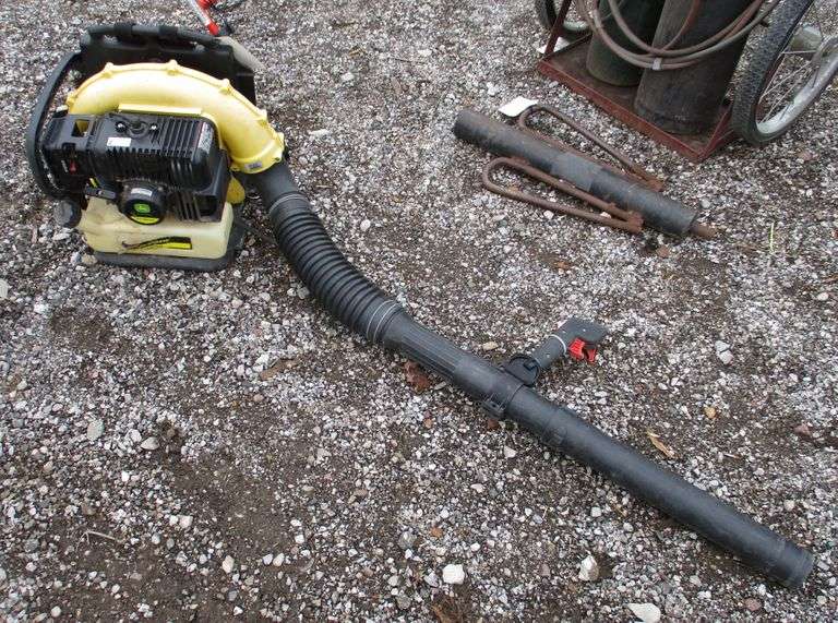 John Deere backpack blower, starts but stalls, for parts or repair, as