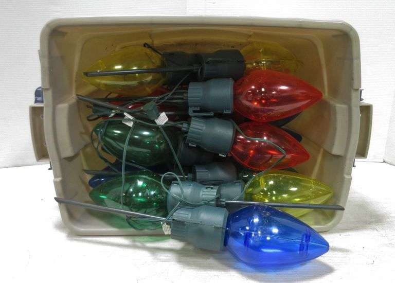 (20) Jumbo Christmas lights, outdoor lawn and pathway, marker stakes