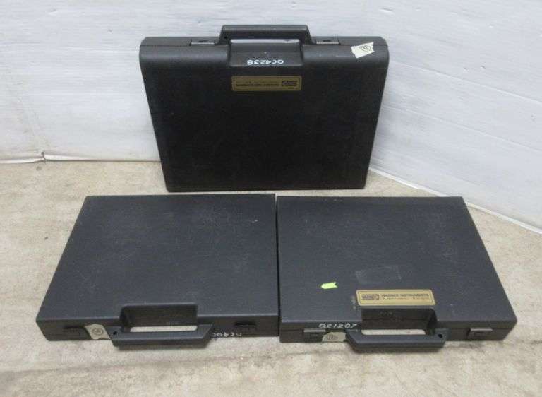 (8) Plastic cases, includes (5) Lockable plastic hard cases with foam