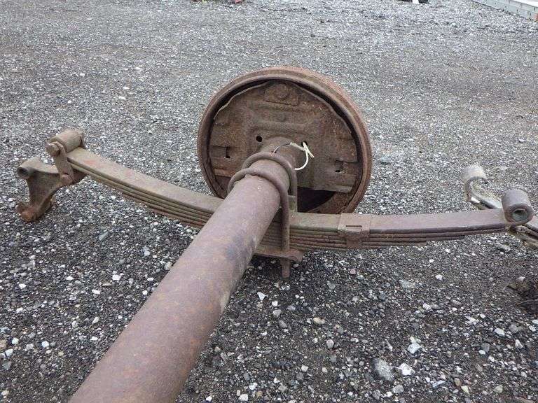 No. 3 Mobile home trailer axle, approx. 8'L, great shape Albrecht