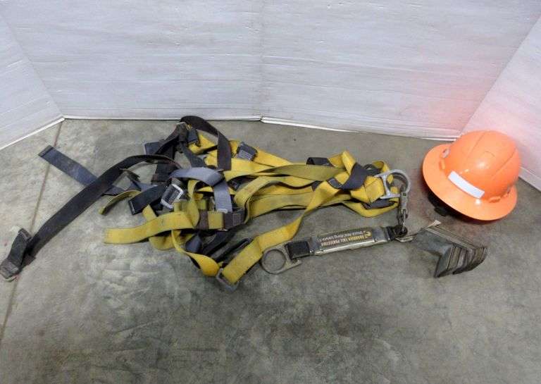 Guardian fall protection shock absorbing lanyard harness; Bucket