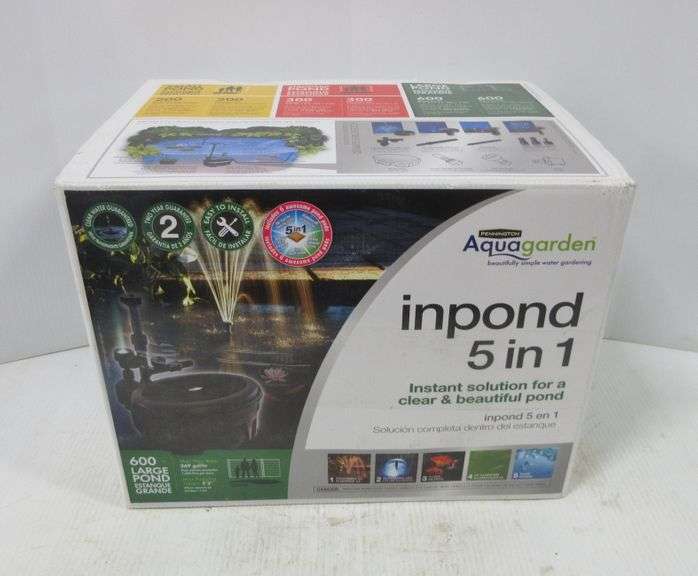 Aquagarden inpond 5in1 fountain with lights and pump, new Albrecht