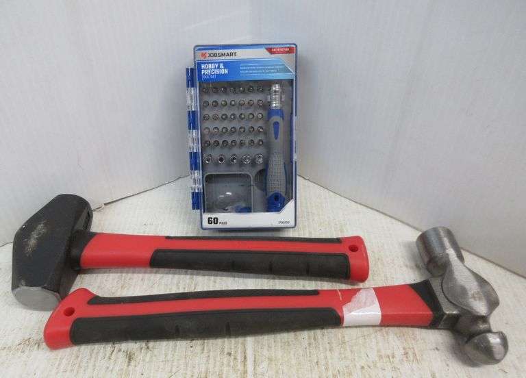 Ball pen, 2 lb. sledge hammer, Hobbit and Precision set, new Albrecht