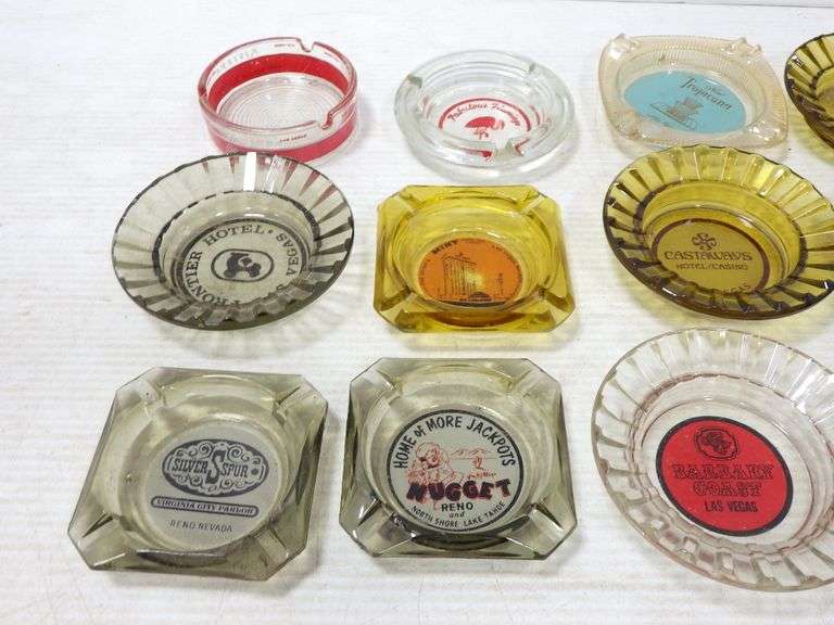 (15) Assorted older Las Vegas ashtrays, up to 5"W Albrecht Auction
