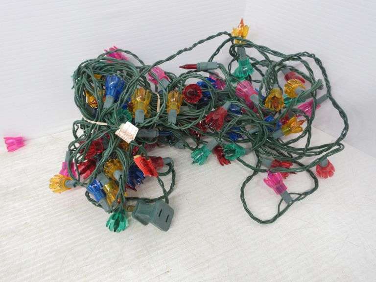Stand of vintage style Christmas lights, works; (2) Strands of