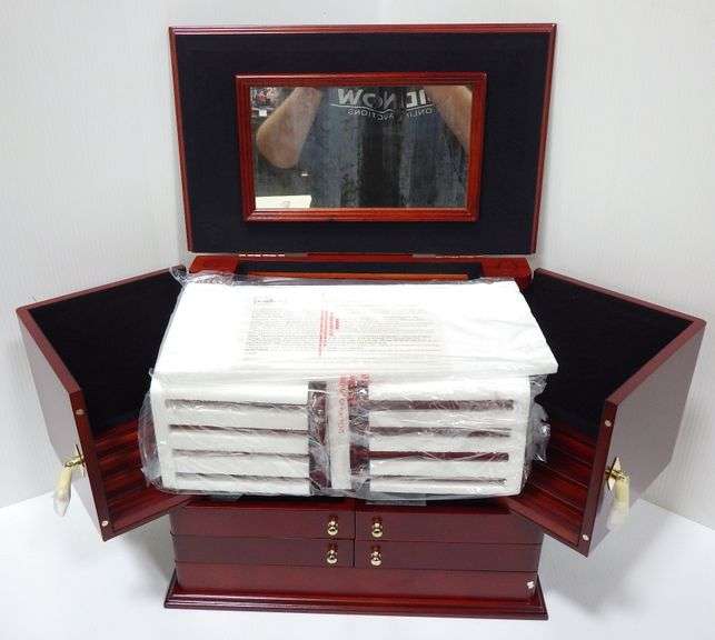 "For Your Ease Only" Gold and silverware safekeeper deluxe jewelry box