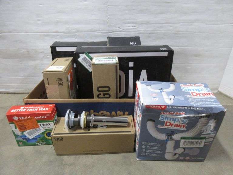 (2) Faucets, Drain kit, and more Albrecht Auction Service