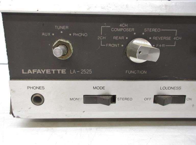 Lafayette LA2525 amp, 13"W, tested and working Albrecht Auction Service