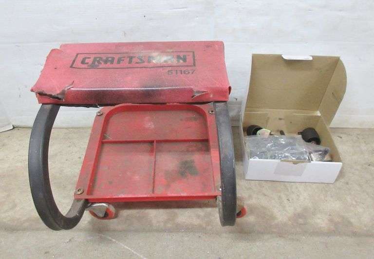 Craftsman mechanic rolling seat with (8) new wheels Albrecht Auction