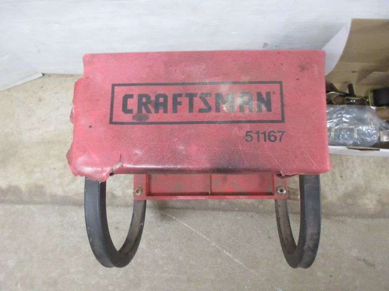 Craftsman mechanic rolling seat with (8) new wheels Albrecht Auction