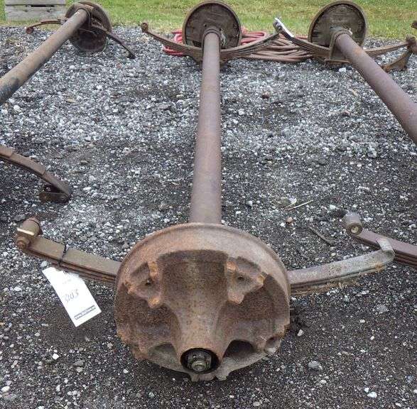 No. 4 Mobile home trailer axle, approx. 8'L, great shape Albrecht